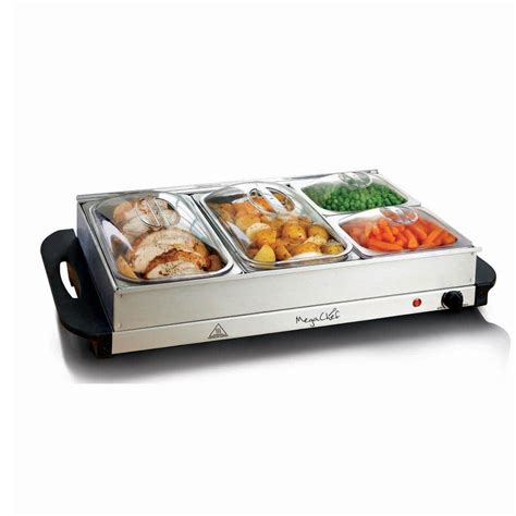 stainless steel food warmer cabinet|3 section buffet warming tray.